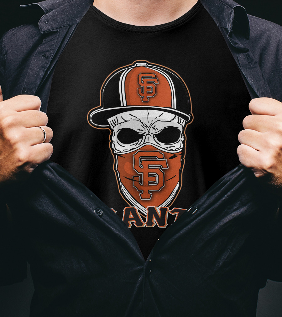 San Francisco Giants Skull Hat Bandana T-Shirt