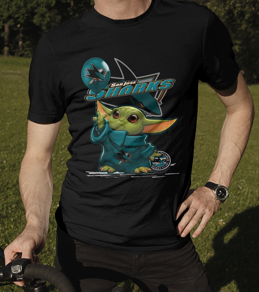 San Jose Sharks Yoda Hockey Club Balloon T-Shirt
