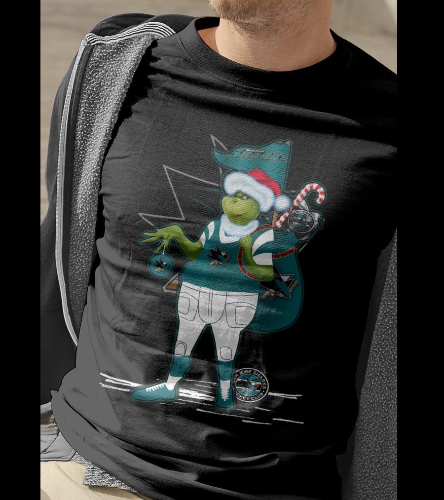 Grinchxmas San Jose Sharks Hockey Holiday T-Shirt