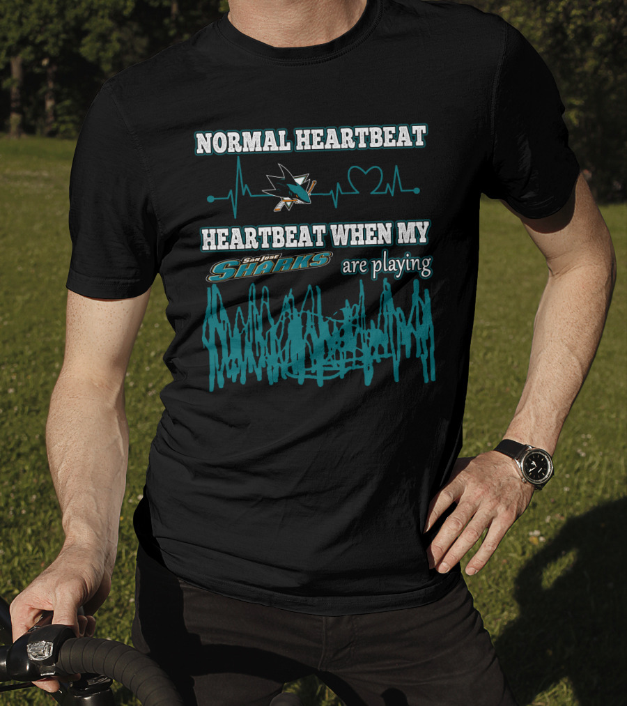 Normal Heartbeat Heartbeat When My San Jose Sharks Are Playing T-Shirt