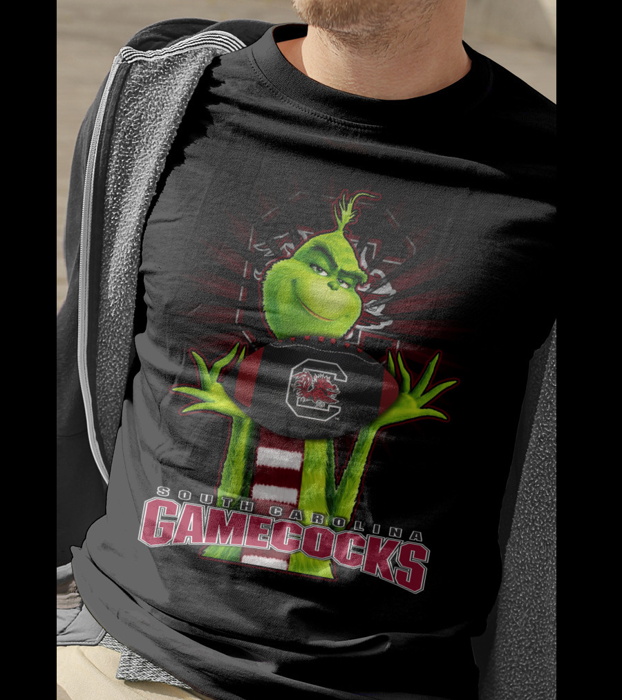 Grinch South Carolina Gamecocks Football Fan T-Shirt