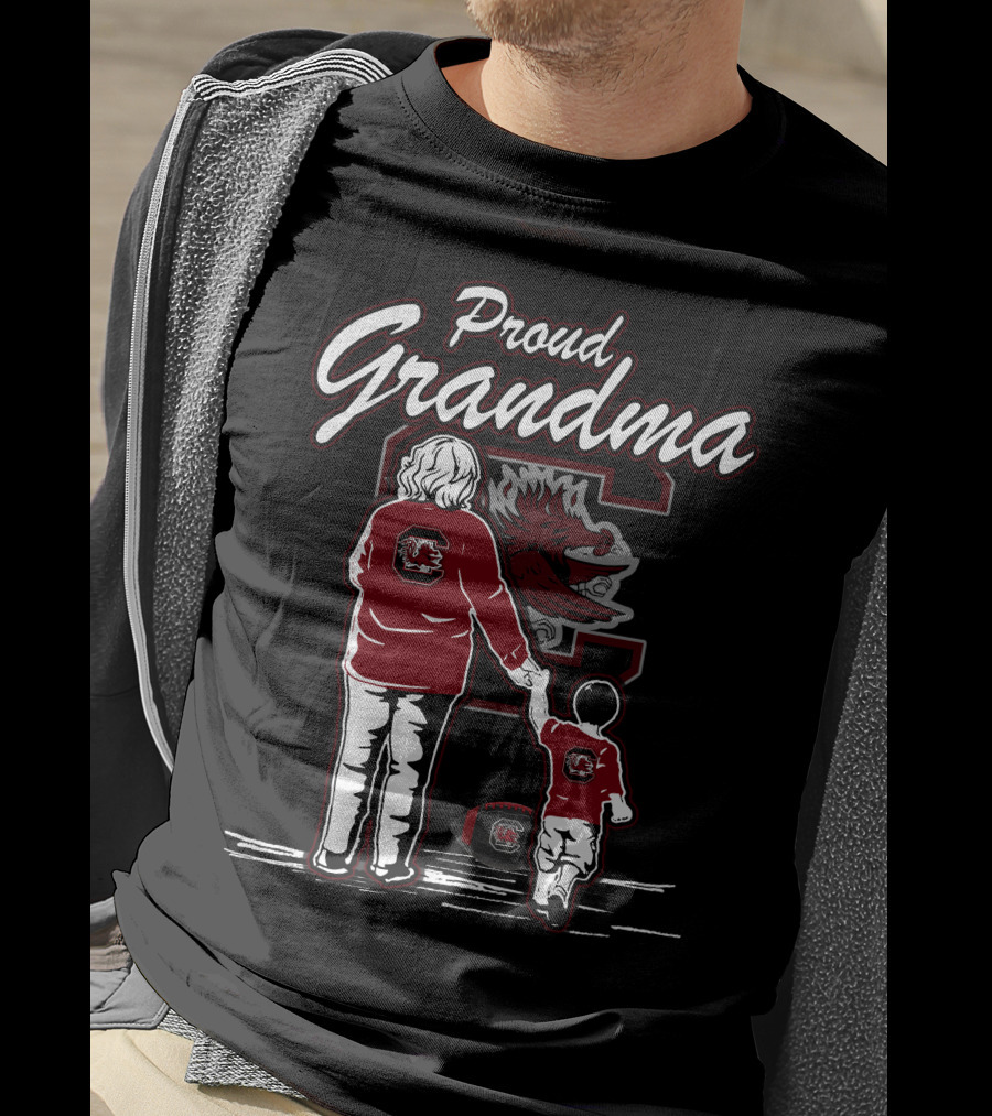 Proud Grandma South Carolina Gamecocks Football Fan Family T-Shirt