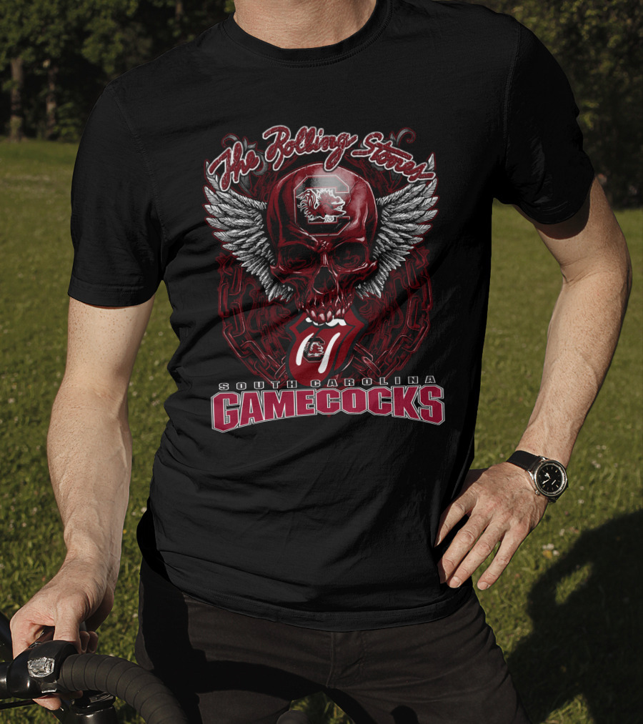 The Rolling Stones South Carolina Gamecocks Skull Wings T-Shirt