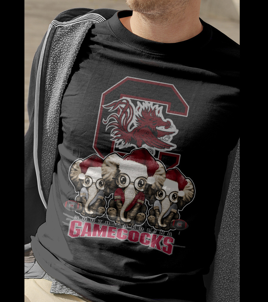 South Carolina Gamecocks Elephants Christmas T-Shirt