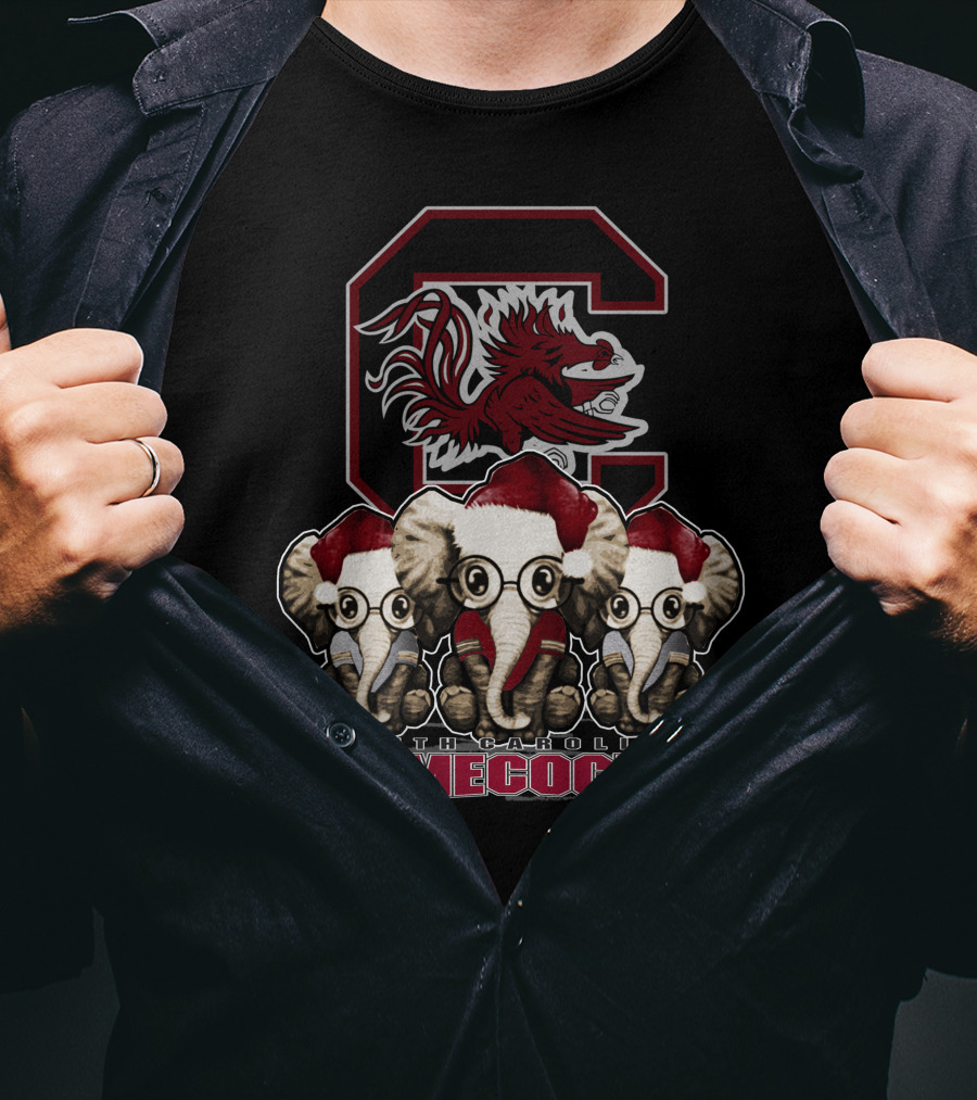 South Carolina Gamecocks Elephants Christmas T-Shirt