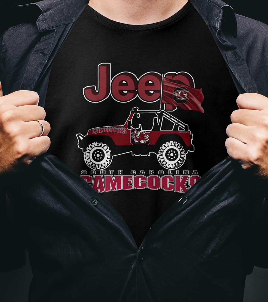 Jeep South Carolina Gamecocks Off-Road Spirit Vehicle T-Shirt