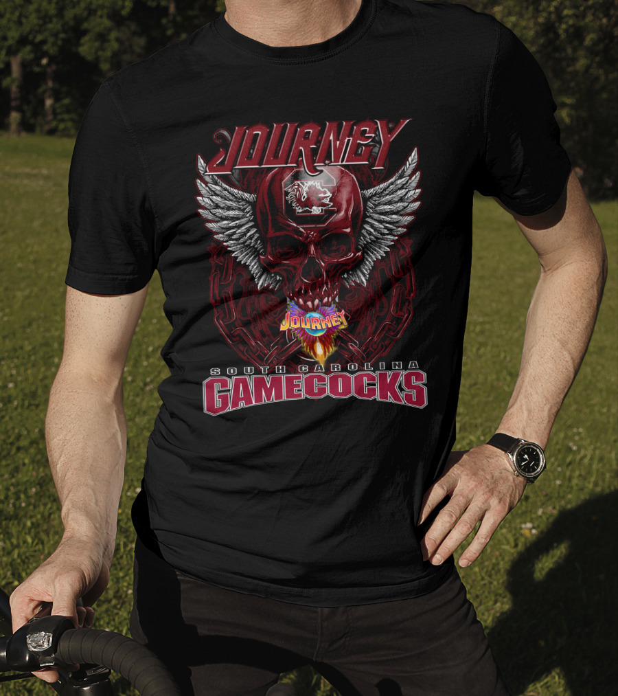 Journey South Carolina Gamecocks Skull Wings T-Shirt