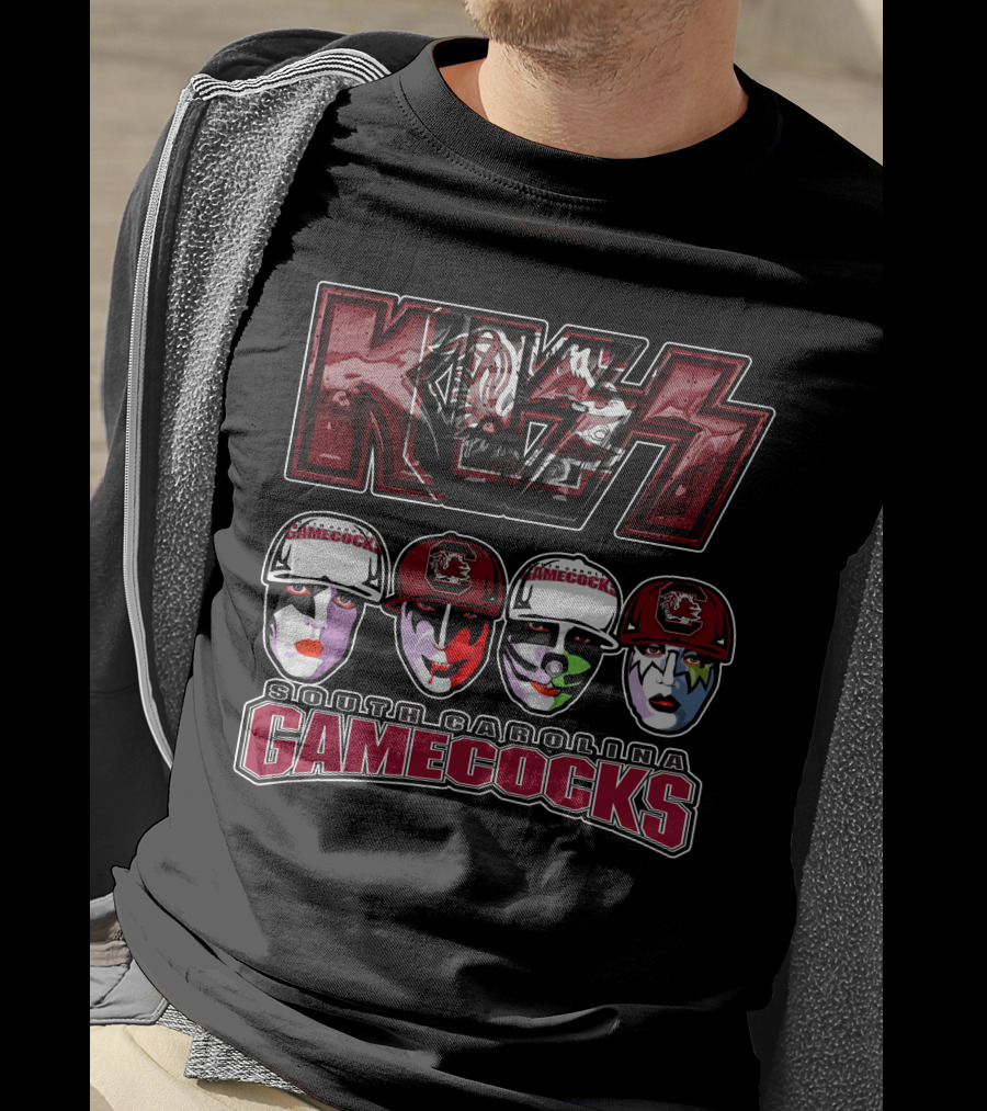 KISS South Carolina Gamecocks Face Paint Football Fans T-Shirt