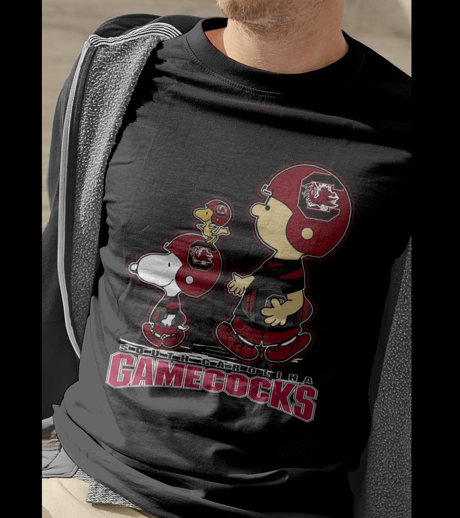 Snoopy Woodstock South Carolina Gamecocks Football Team T-Shirt