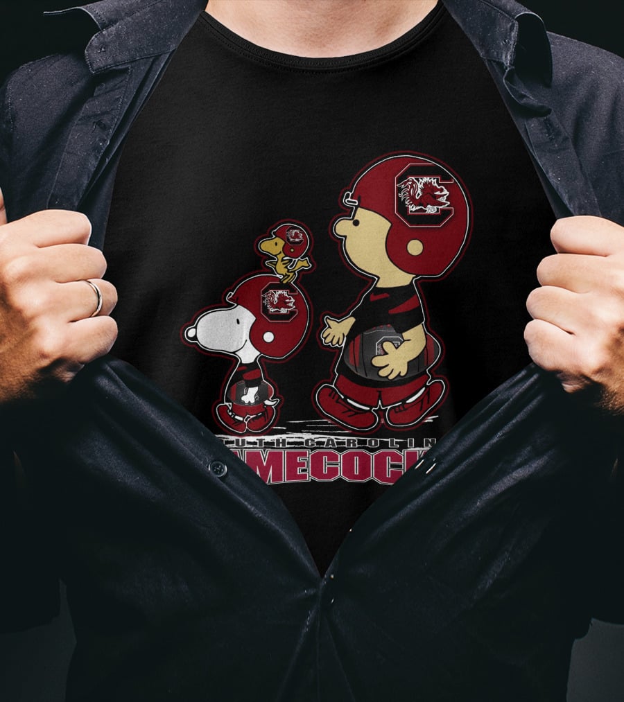 Snoopy Woodstock South Carolina Gamecocks Football Team T-Shirt