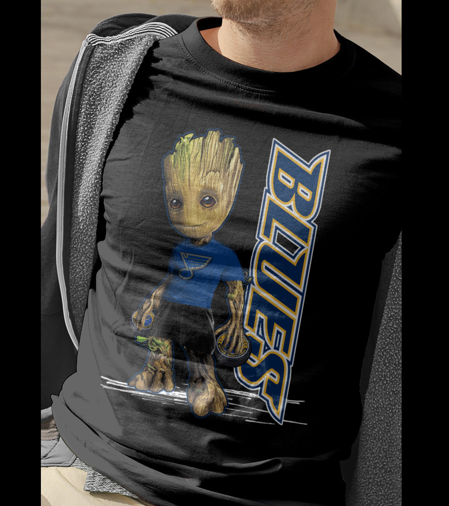 Groot St. Louis Blues NHL Character Crossover T-Shirt