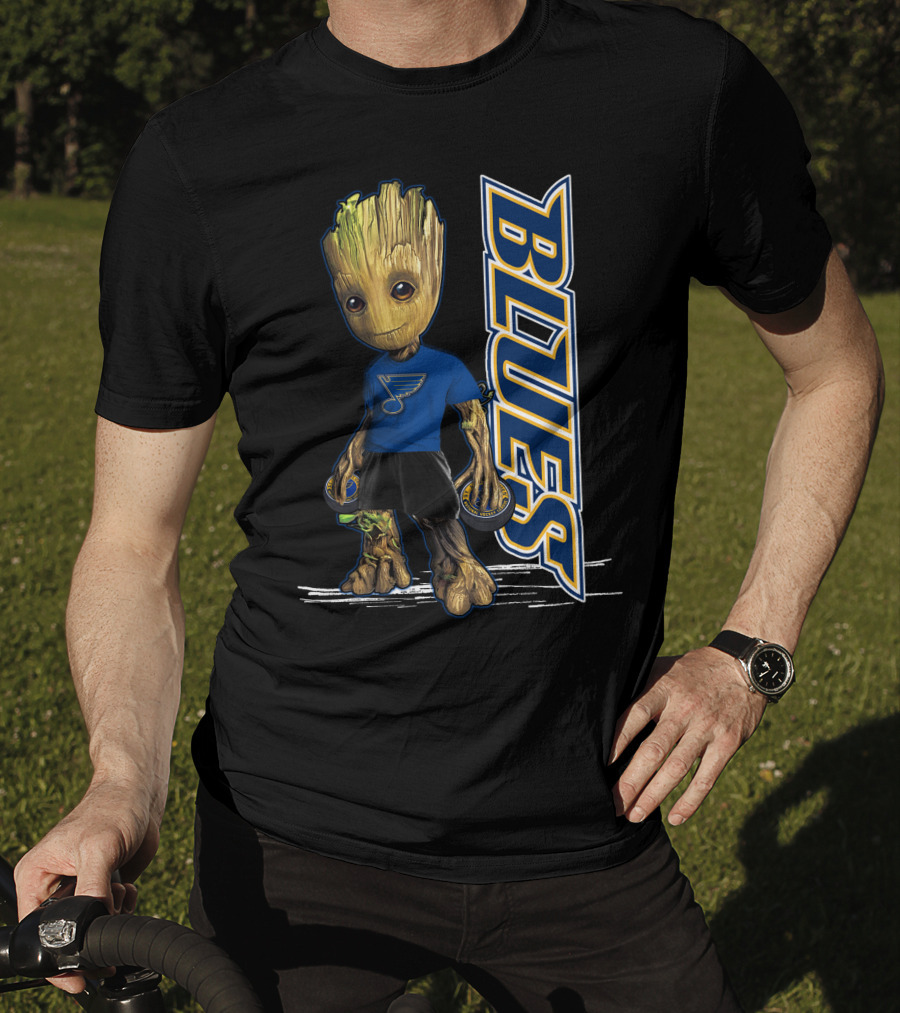 Groot St. Louis Blues NHL Character Crossover T-Shirt