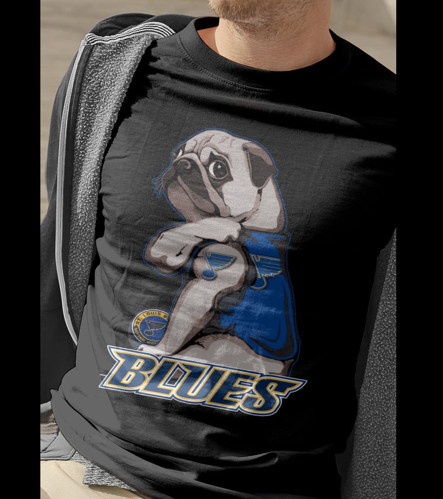 Pug St. Louis Blues Hockey Fan T-Shirt