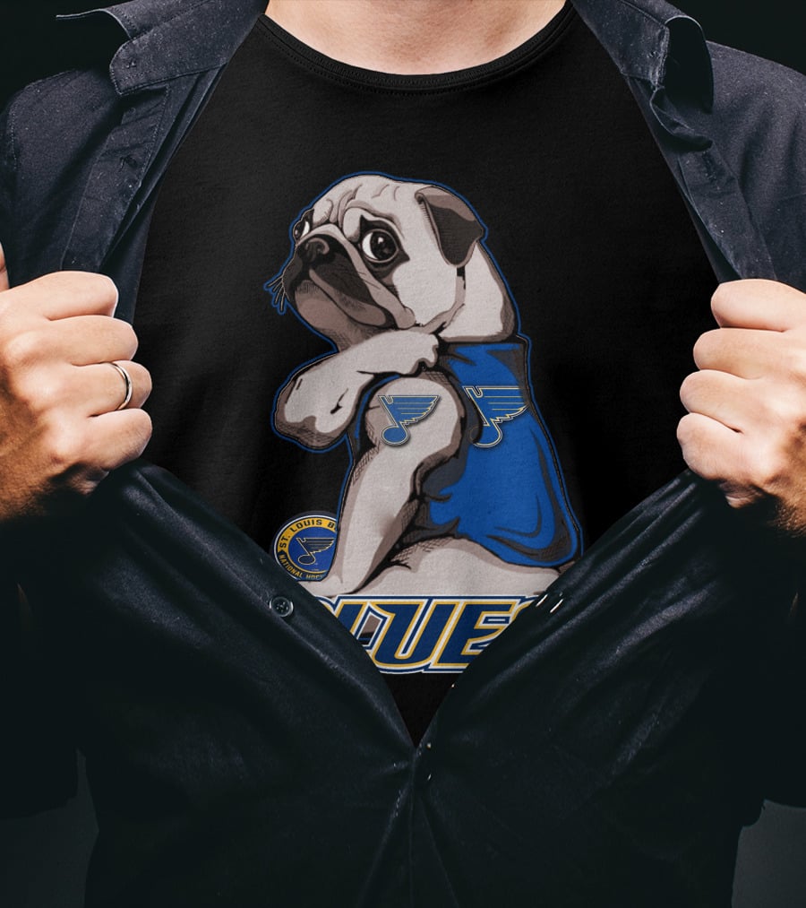 Pug St. Louis Blues Hockey Fan T-Shirt