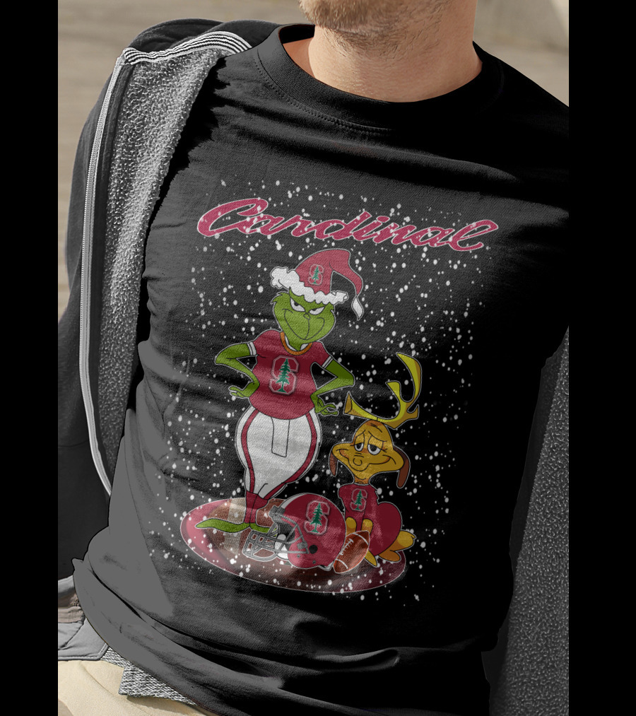 Grinchxmas Cardinal Stanford Football Holiday T-Shirt
