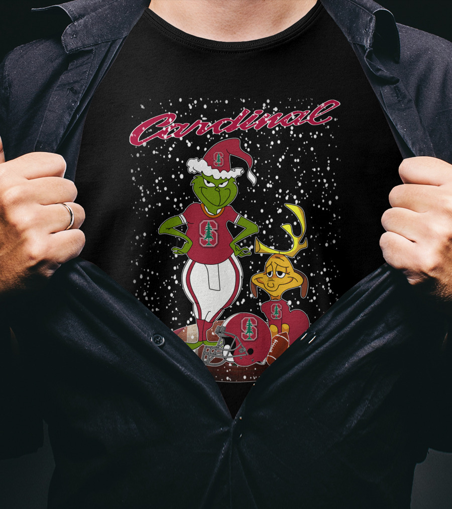 Grinchxmas Cardinal Stanford Football Holiday T-Shirt
