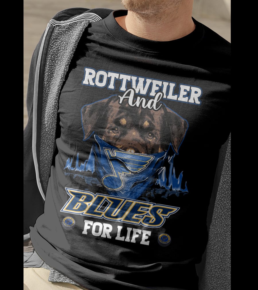 Rottweiler And Blues For Life St. Louis T-Shirt