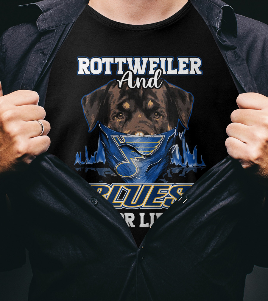 Rottweiler And Blues For Life St. Louis T-Shirt