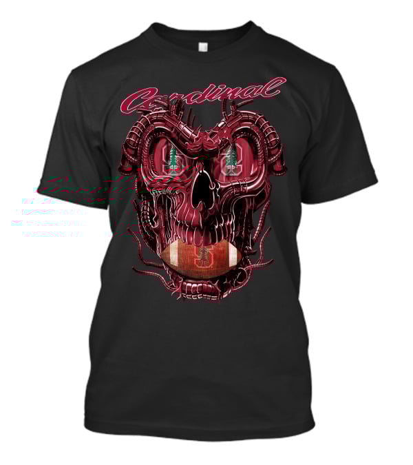 Cardinal Dragonskull Stanford Football Logo With Tree T-Shirt