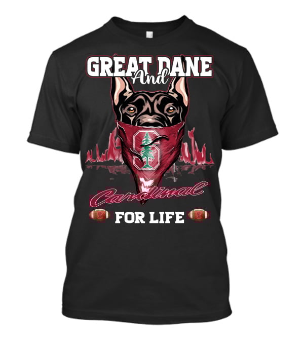 Great Dane And Cardinal For Life Stanford T-Shirt