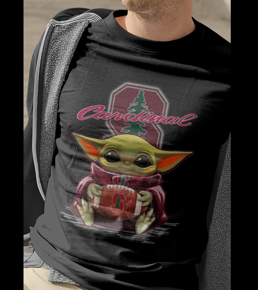 Yoda Stanford Cardinal Football T-Shirt