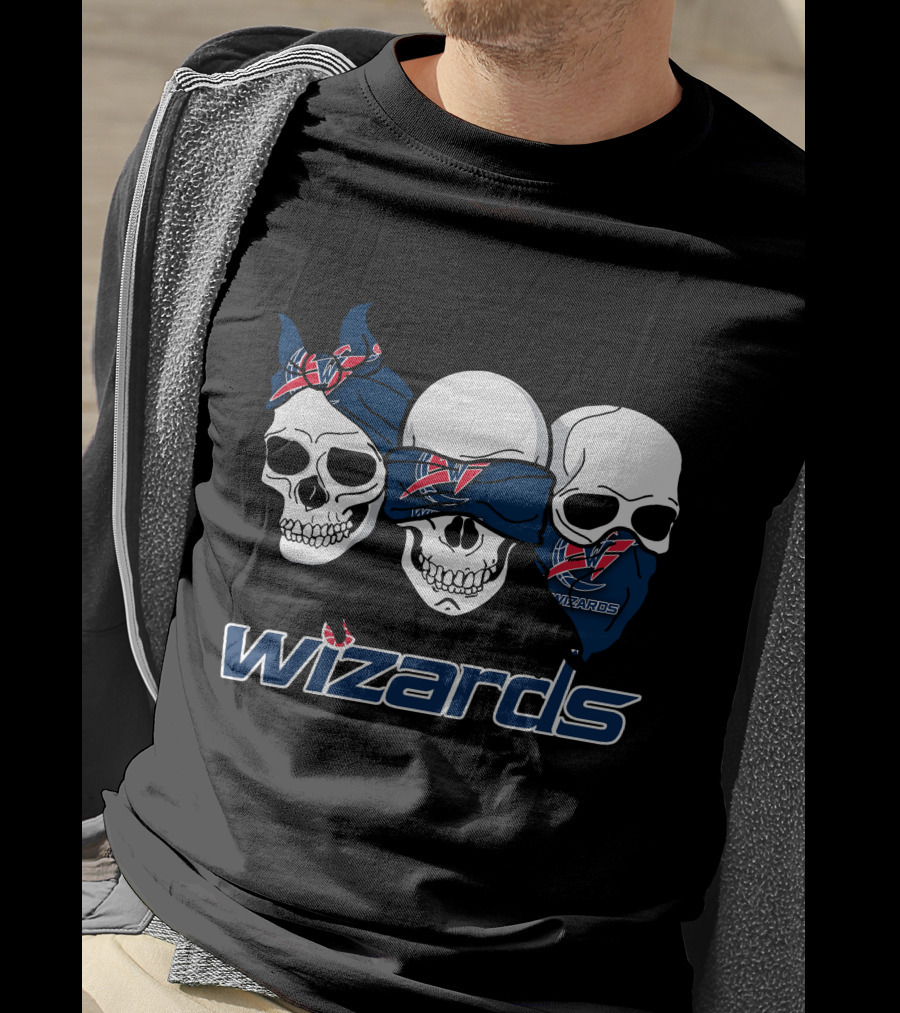 Washington Wizards Three Bandana Skulls T-Shirt