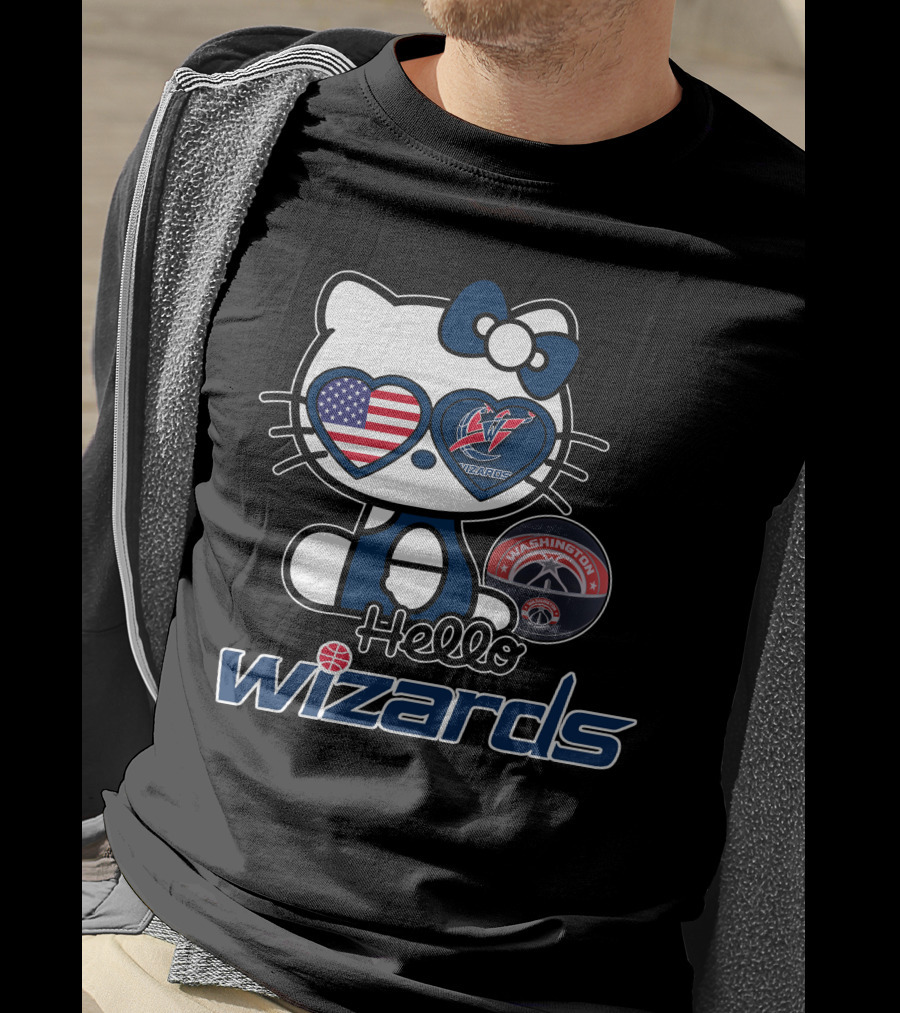 Hello Kitty Washington Wizards USA Fan T-Shirt