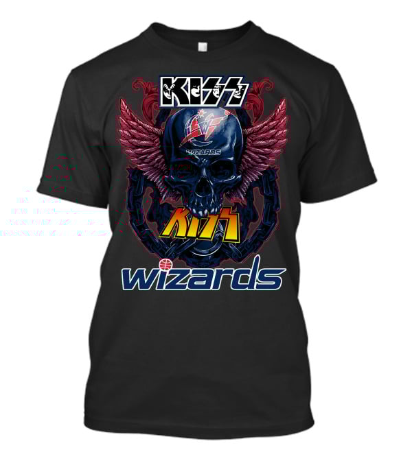 KISS Washington Wizards Skull Wings T-Shirt