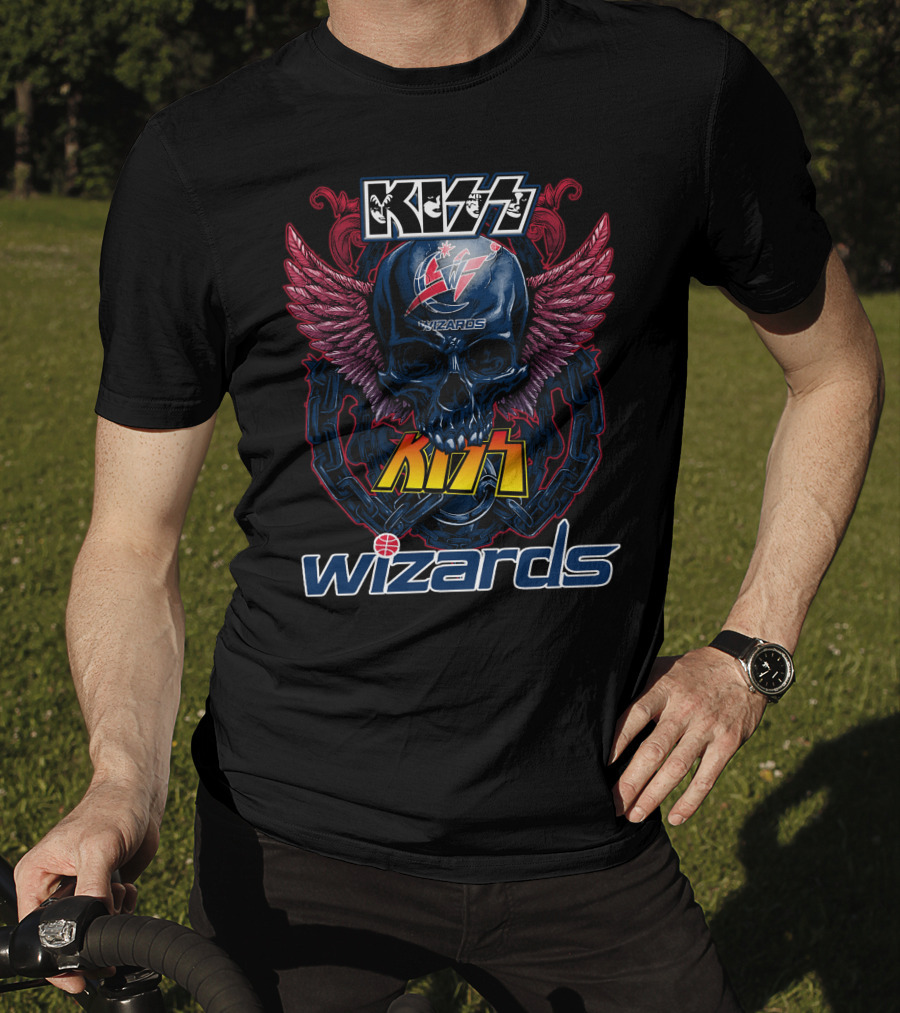 KISS Washington Wizards Skull Wings T-Shirt