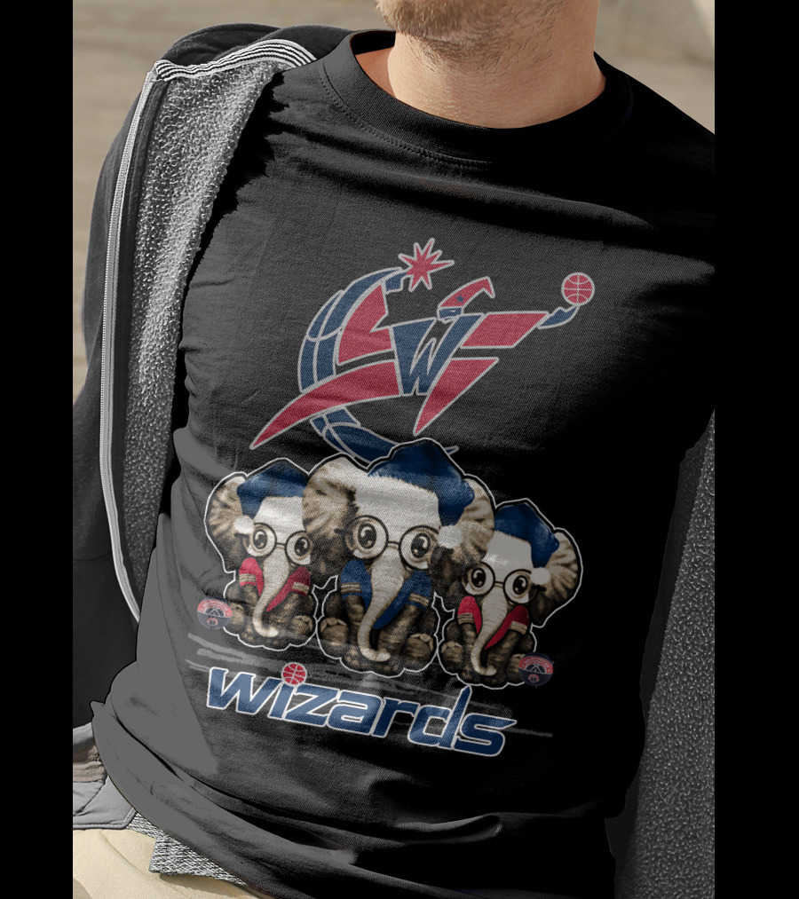 Washington Wizards Christmas Elephants T-Shirt