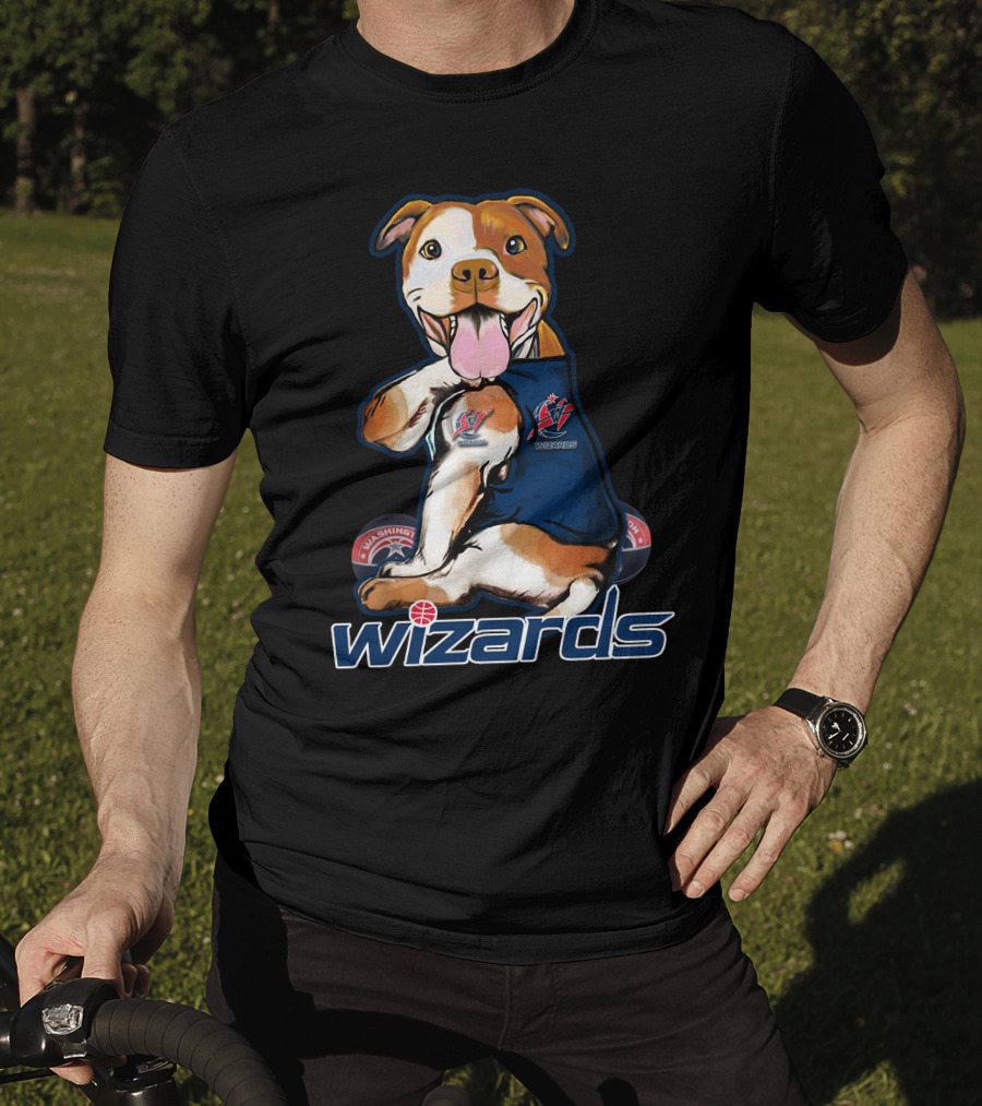 Washington Wizards Pitbull Fan Basketball Mascot T-Shirt