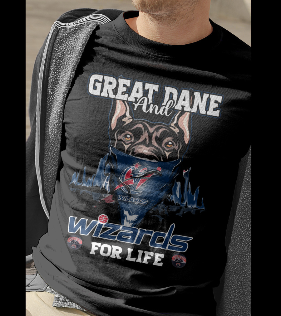 Great Dane And Wizards For Life Washington Wizards T-Shirt