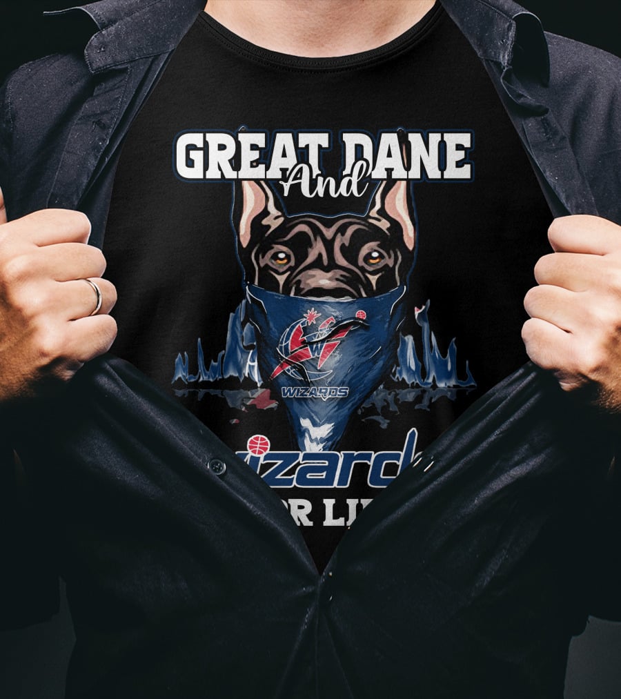 Great Dane And Wizards For Life Washington Wizards T-Shirt