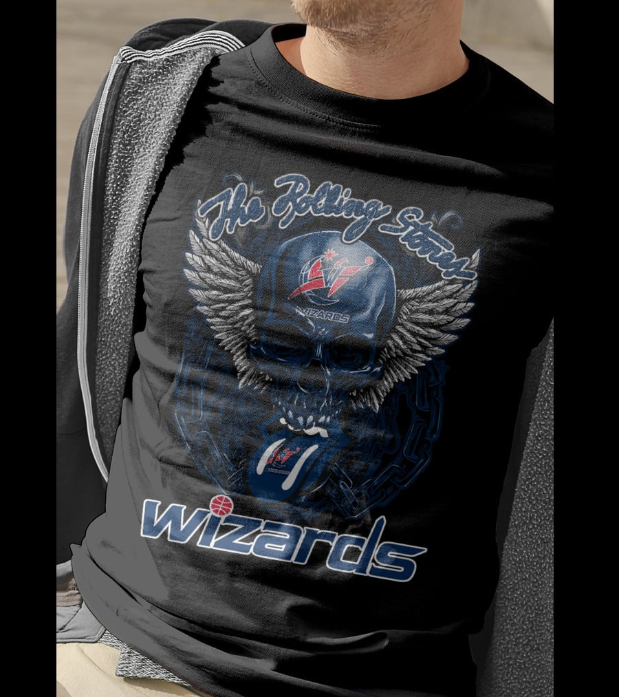 The Rolling Stones Washington Wizards Skull Logo Collaboration T-Shirt