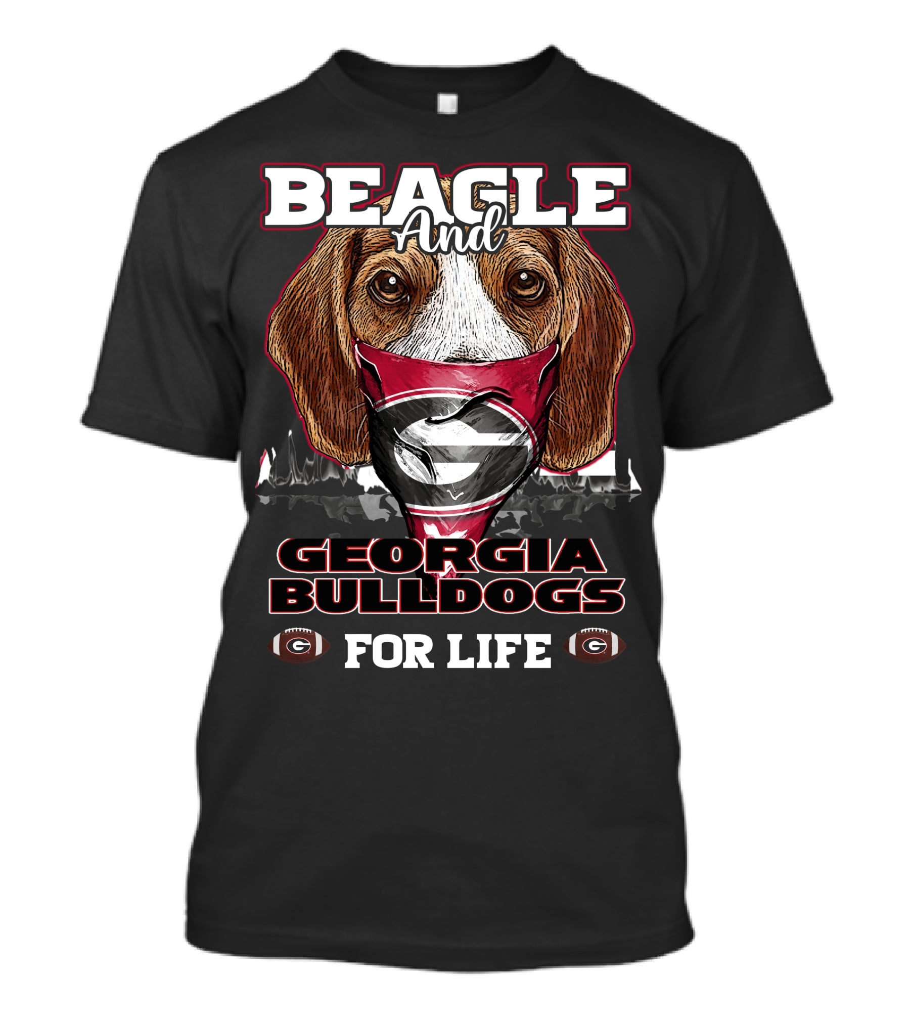 Beagle And Georgia Bulldogs For Life T-Shirt
