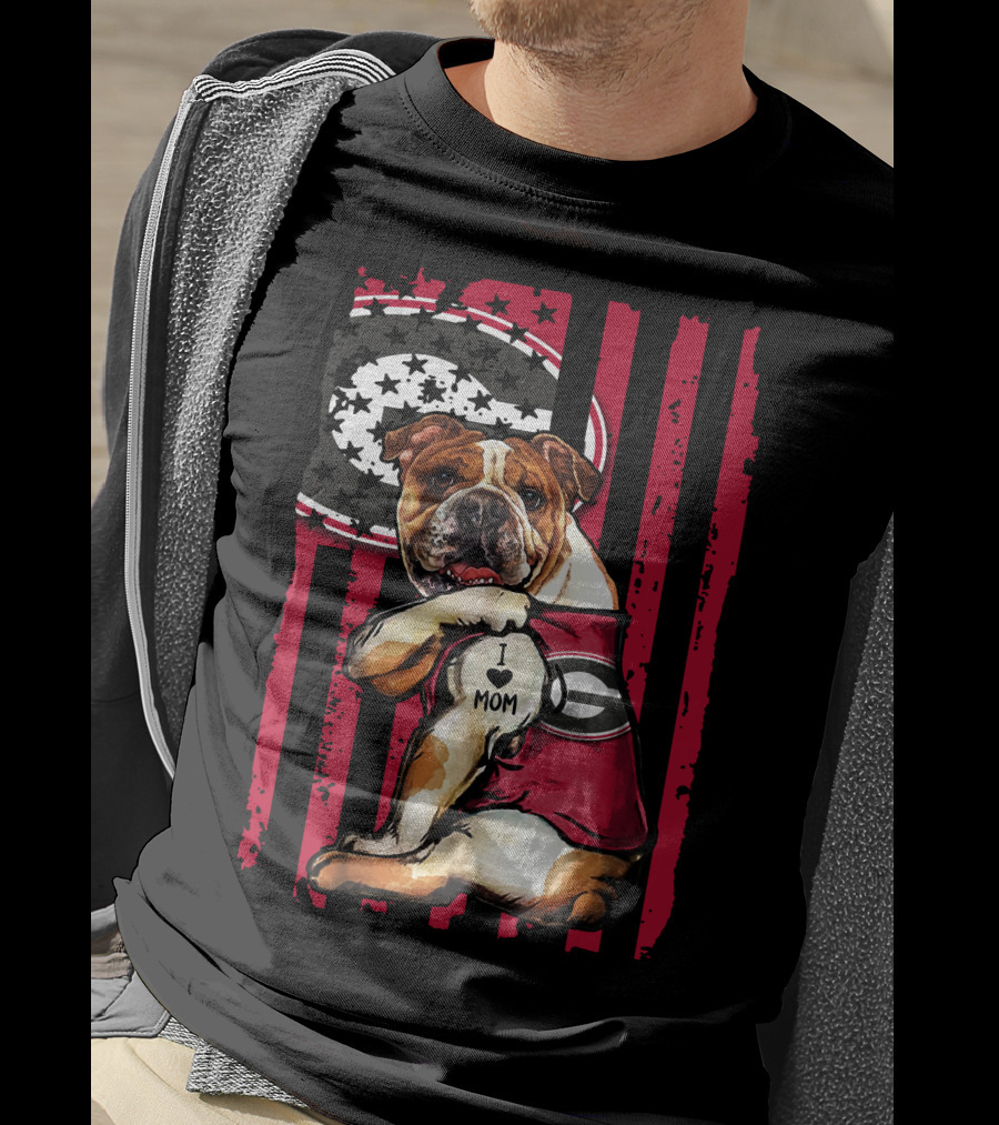 I ♥ Mom Georgia Bulldogs Bulldog Football Pride T-Shirt