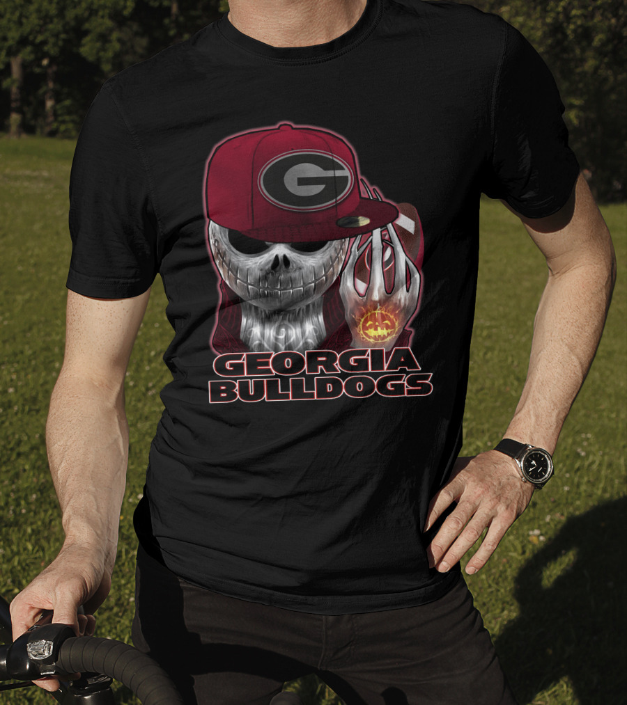 Jackskull Georgia Bulldogs Halloween Football Fanatic T-Shirt