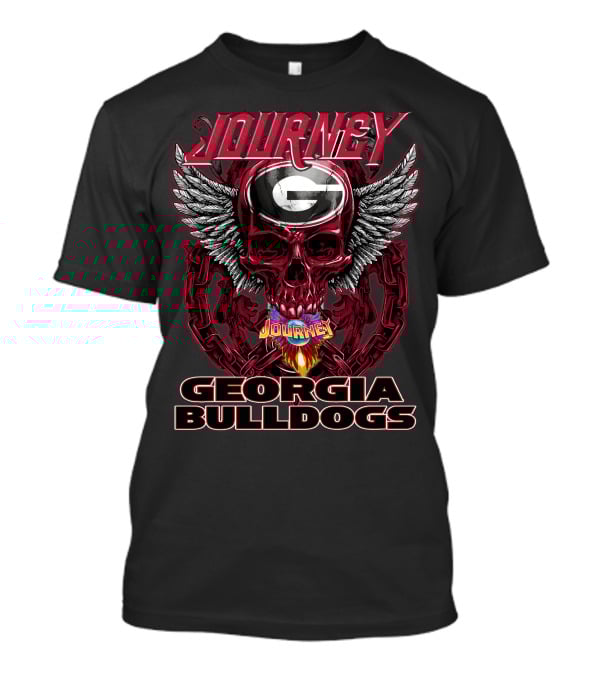 Journey Georgia Bulldogs Skull Wings T-Shirt