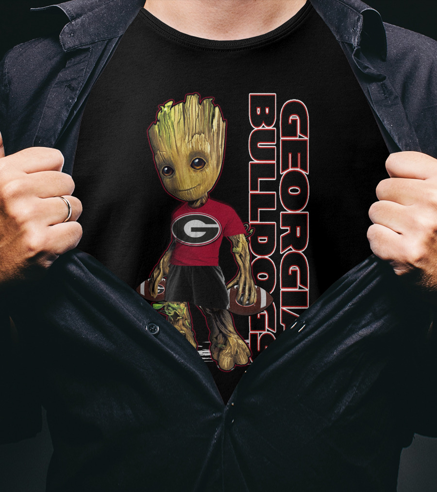 Groot Georgia Bulldogs Football Team Fan T-Shirt