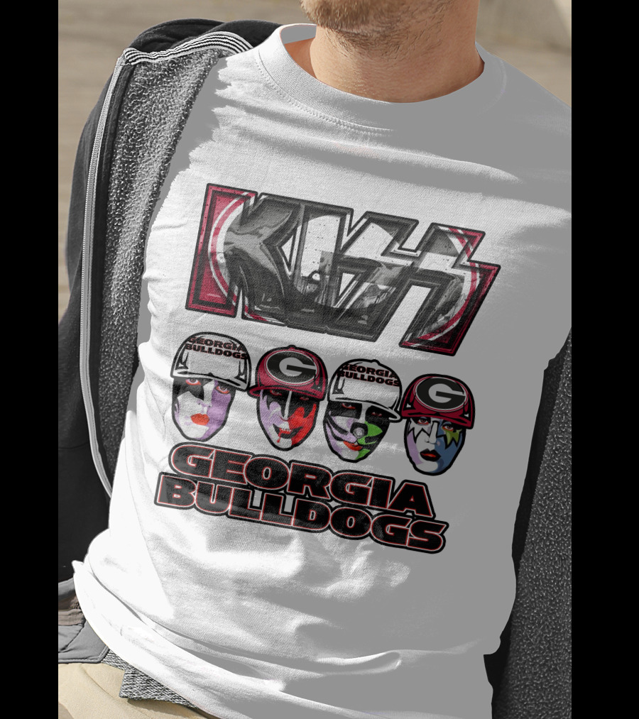 KISS Georgia Bulldogs Mascots Rock Band Makeup T-Shirt