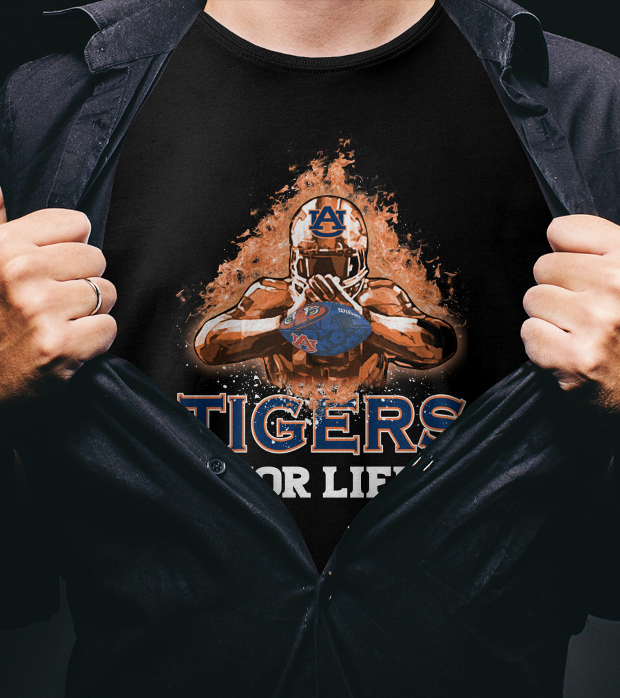 Auburn Tigers Football For Life T-Shirt