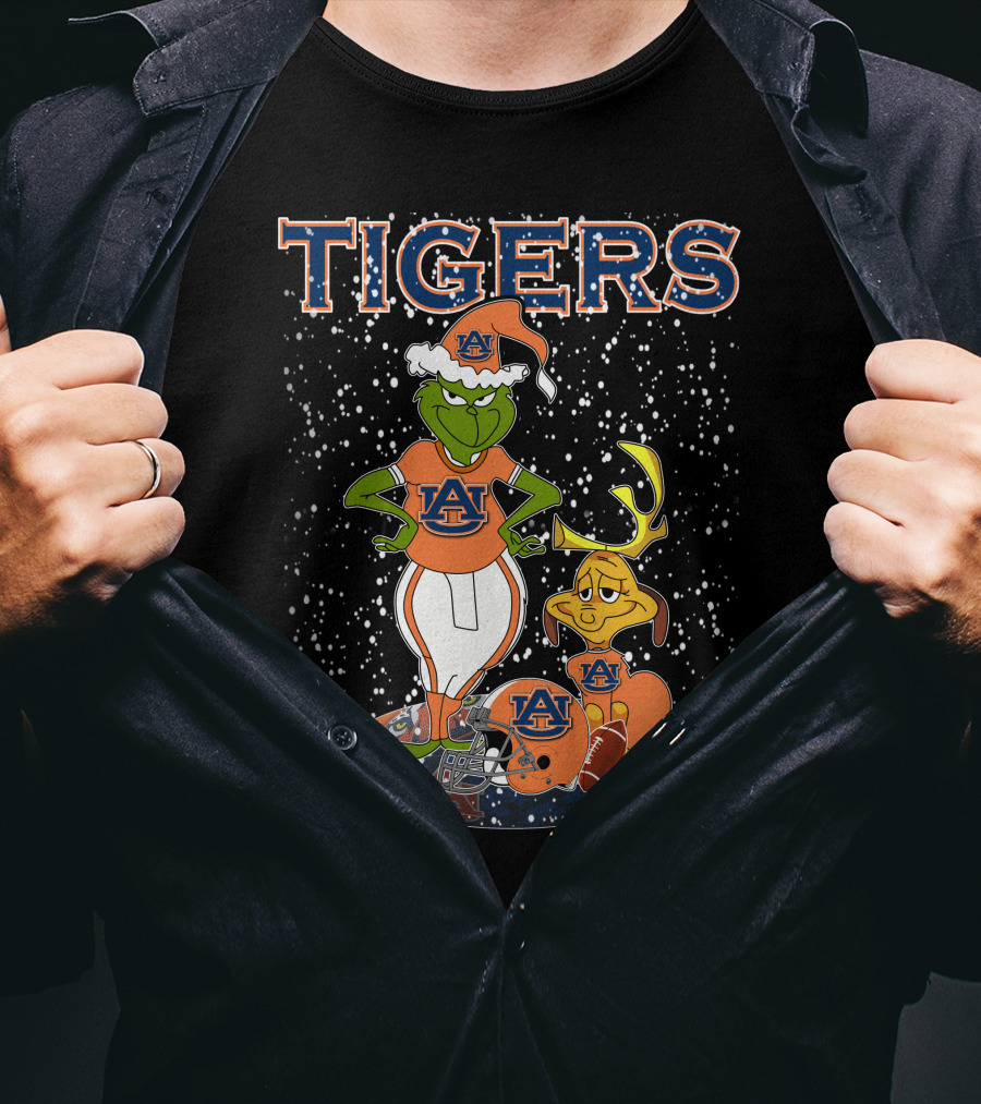 Grinch Auburn Tigers Christmas T-Shirt