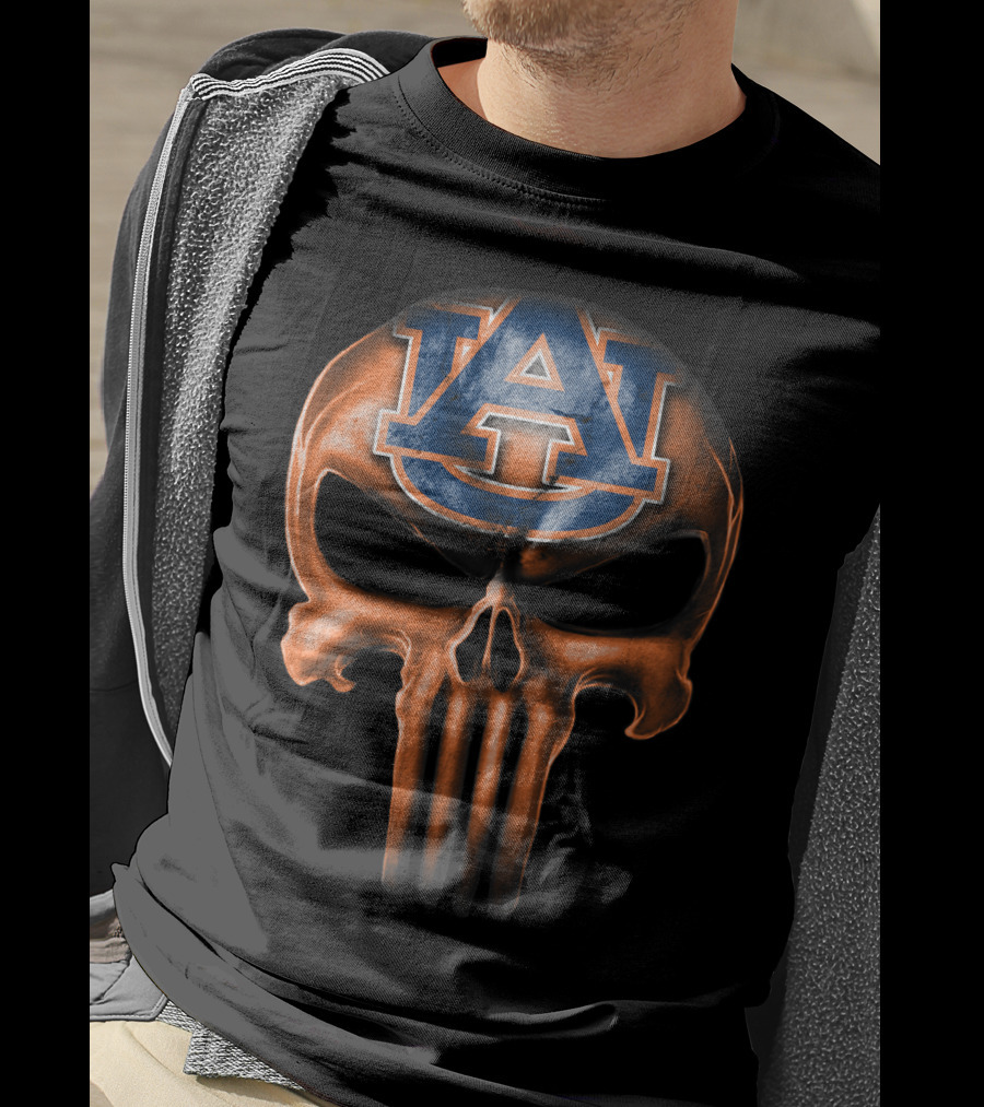 Auburn Tigers Punisher Skull T-Shirt
