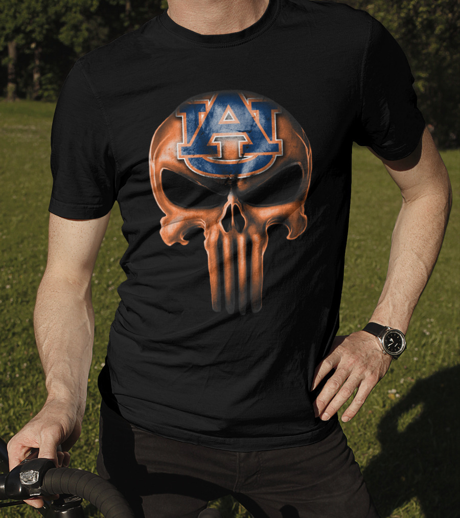 Auburn Tigers Punisher Skull T-Shirt