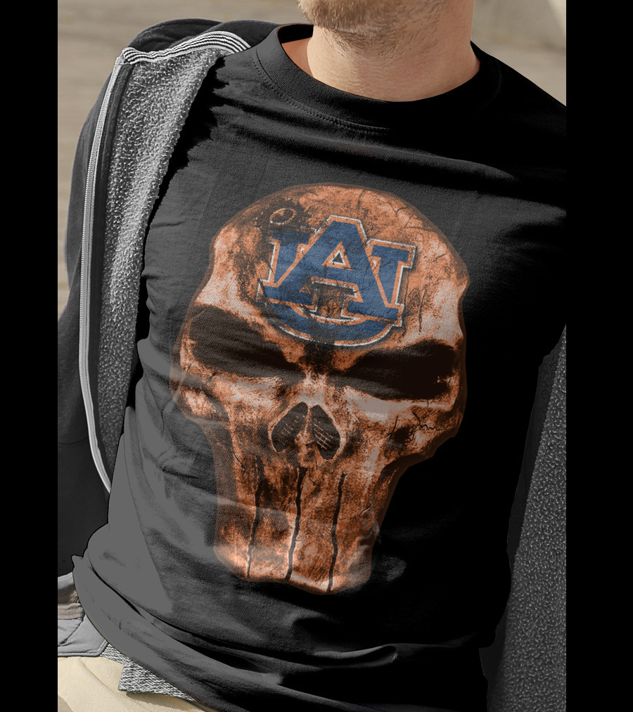 Auburn Tigers Skull T-Shirt