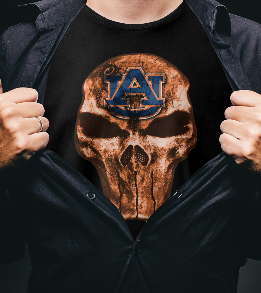 Auburn Tigers Skull T-Shirt