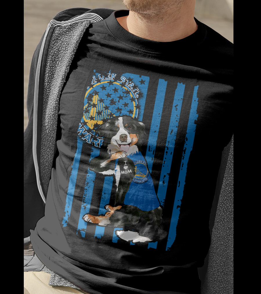 Border Collie I Mom Golden State Warriors T-Shirt