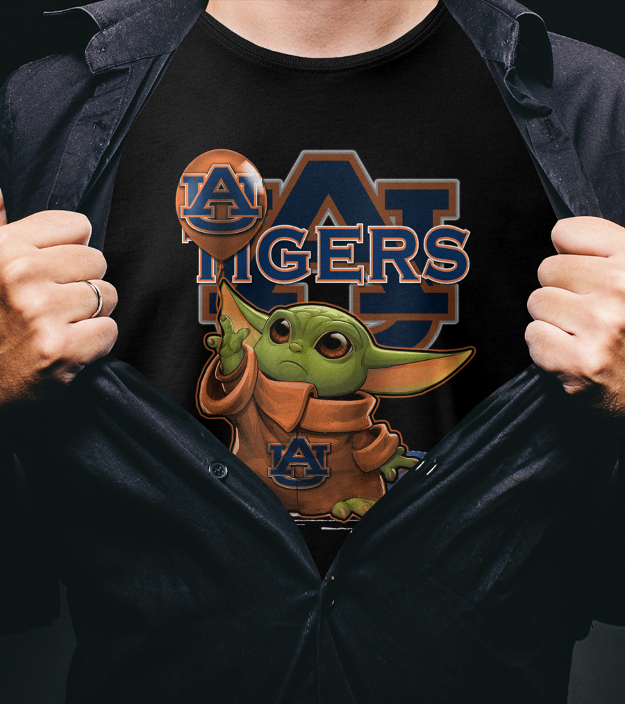 Auburn Tigers Baby Yoda Auburn Football T-Shirt