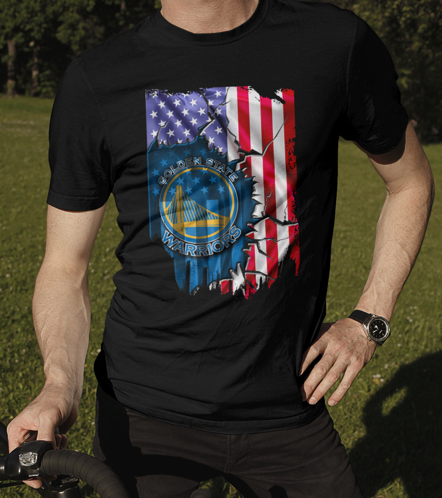 Golden State Warriors American Flag T-Shirt
