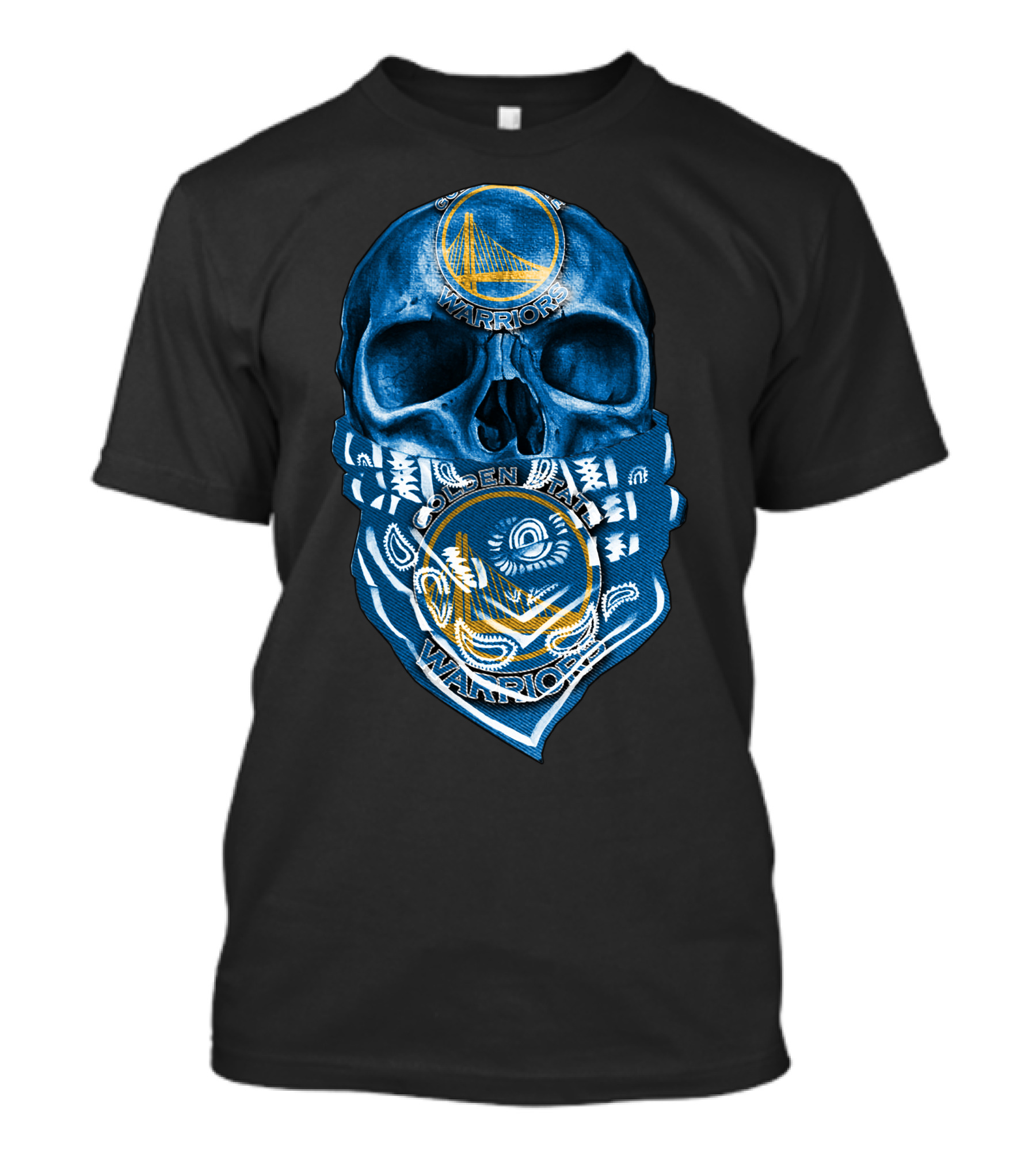 Skull Golden State Warriors Bandana T-Shirt